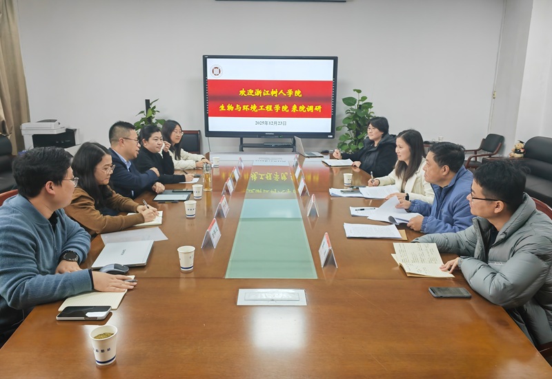浙江树人学院生物与环境工程学院副院长韩超一行来澳门足球赔率
调研交流